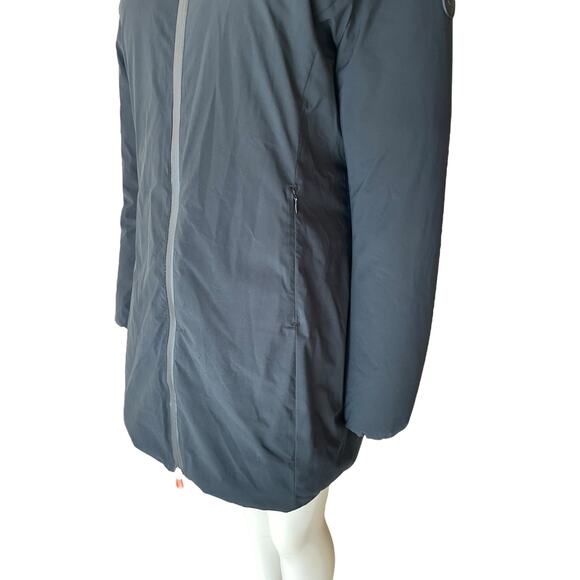 Save The Duck Down Rain Coat Black Size 2 Medium - Picture 12 of 13